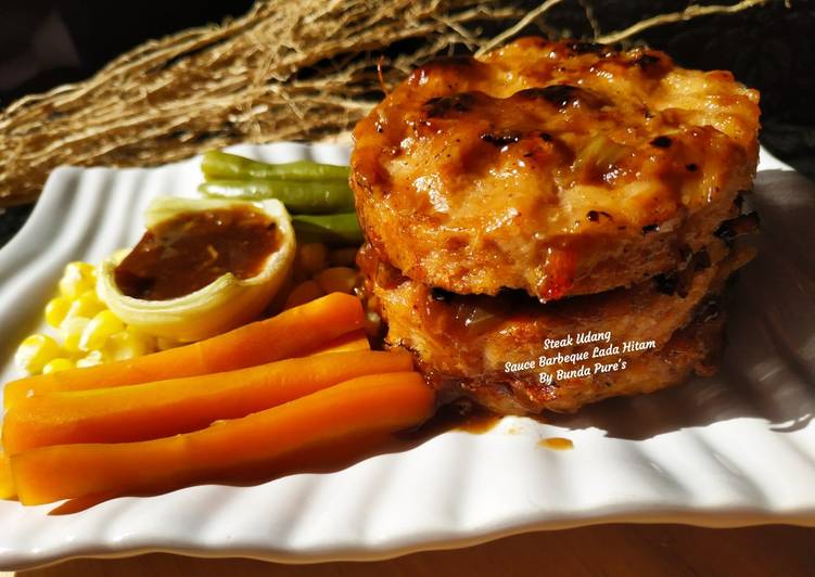 Resep Steak Udang Sauce Barbeque By Bunda Pure&#39;s yang Enak Banget