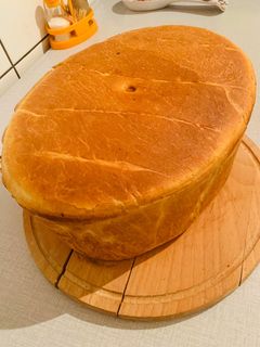 O poză a rețetei Pâine cu cartofi în oală la cuptor.