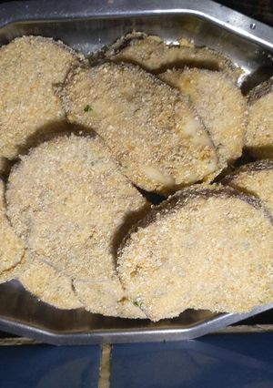 Una foto de Milanesas de Berenjena blanca