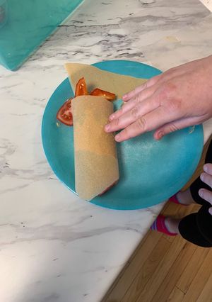 A picture of Veggie wraps.