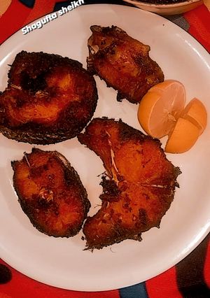 A picture of My family favorite tikka fish fry.