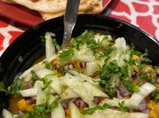 A picture of chole chickpeas