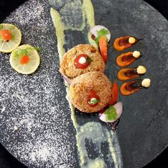 A picture of Chickpea fritters.
