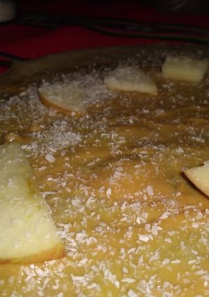 Una foto de Panqueque de harina integral y banana Super fácil!!