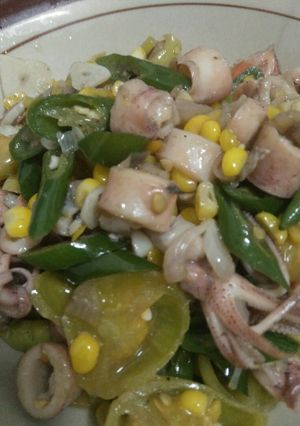 Foto resep Oseng cumi asin cabe hijau
