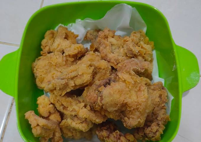 Langkah Mudah untuk Membuat Fried Chicken Ayam Goreng Krispy KFC, Enak Banget