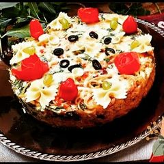 A picture of Spaghetti Cake.