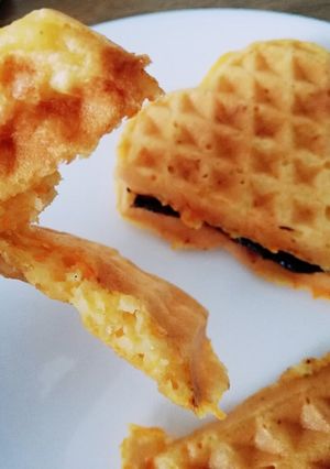 O poză a rețetei Waffles cu morcov.