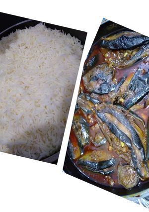 عکسی از دستور پلو و خورشت بادمجان شکم پر😋