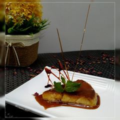 A picture of "Eggless Caramel Custard Pudding".
