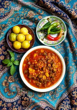 عکسی از دستور خورشت بامیه بدون گوشت