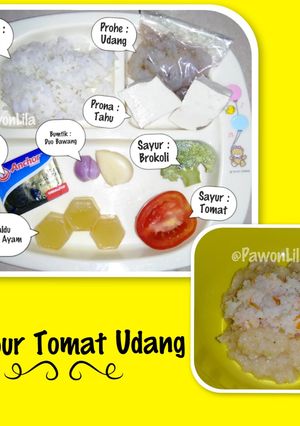 Foto resep MPASI Menu 4⭐ Usia 7 Bulan - Bubur Tomat Udang