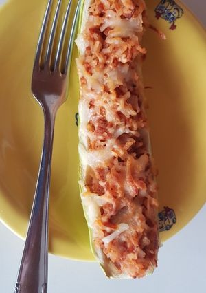 Cukkini bolognais rizzsel töltve recept fotója
