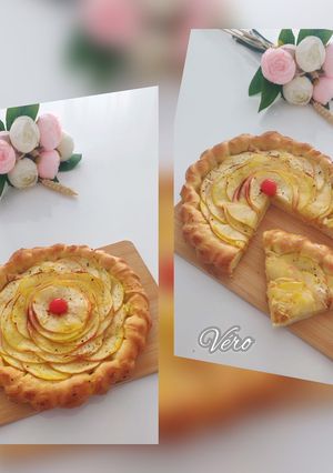 Une photo de Tarte aux pommes/camembert