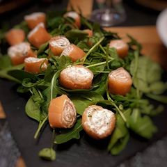 A picture of Salmon Rolls.