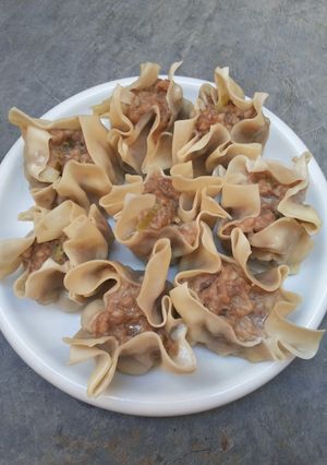 Foto resep Pangsit kukus ayam daging enak cepat