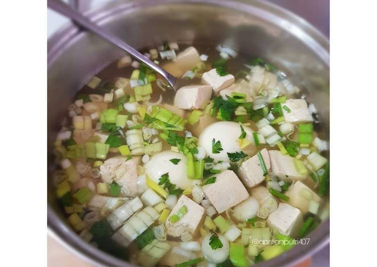 Resep Sup Tahu (tanpa bawang), Sempurna