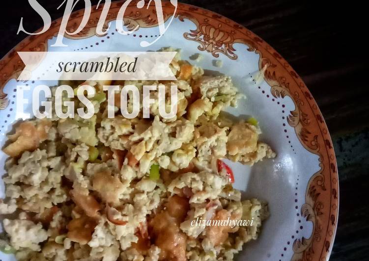 Spicy Scrambled Egg Tofu/orak arik-arik telur dan tahu pedas