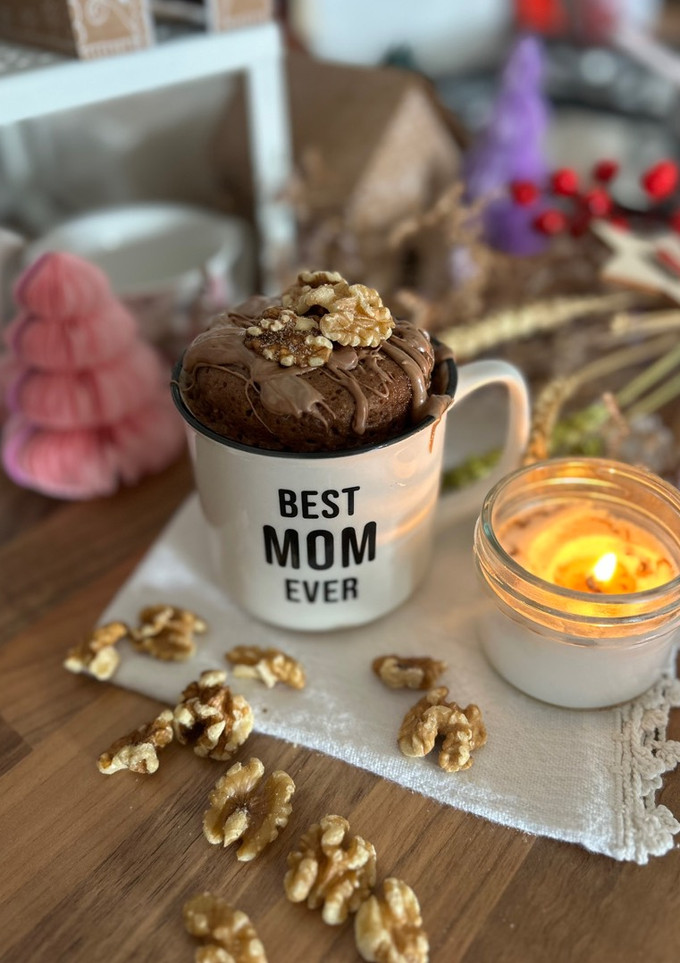 Una foto de Mug cake de nocilla