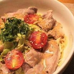 A picture of Chinese-Style Cold Noodles with Pork Shabu-Shabu.