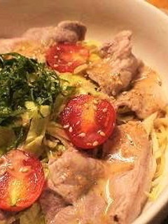 A picture of Chinese-Style Cold Noodles with Pork Shabu-Shabu.