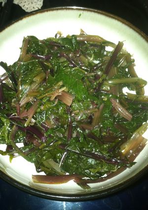 A picture of Horta (Greek Dandelion Greens).