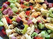 A picture of pasta salad