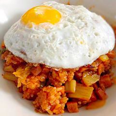 A picture of Kimchi fried rice.