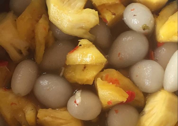 Resep Rujak rambutan nanas | Cara Masak Rujak rambutan nanas Yang Mudah Dan Praktis