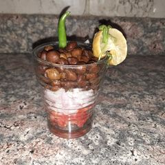 A picture of Black chickpea/ chana chaat.