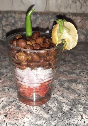 A picture of Black chickpea/ chana chaat.