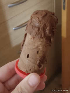 Una foto de Helado de chocolate y plátano