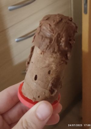 Una foto de Helado de chocolate y plátano
