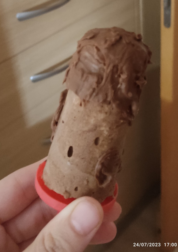 Una foto de Helado de chocolate y plátano