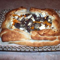 A picture of Mediterranean beef tart.