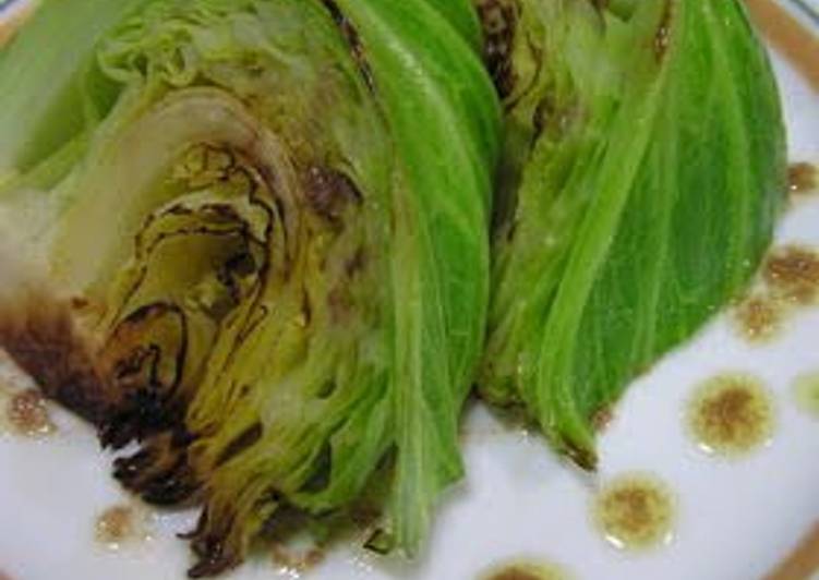 Grilled Spring Cabbage with Anchovy Sauce