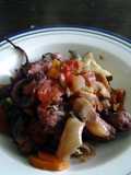 Lazy Octapus with VegetablesUsually i am calling the foods that goes to the oven lazy cause they just stand there! i love these way of cooking (slow one) cause you take all the juices and the flavors from the food. Here i am not using frozen spinach cau
