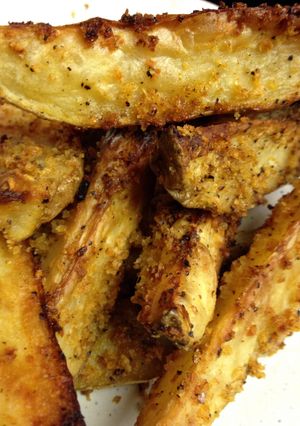A picture of Oven Fried Potato Wedges.