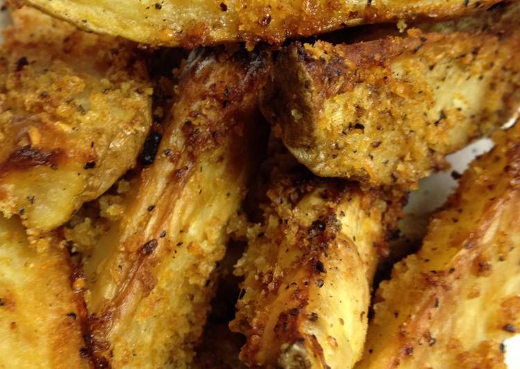 Recipe: Delectable Oven Fried Potato Wedges