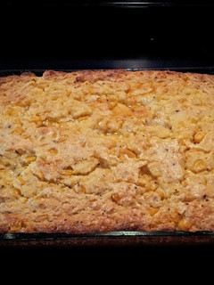 A picture of Cream corn casserole.