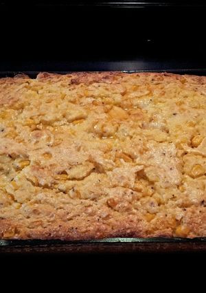 A picture of Cream corn casserole.