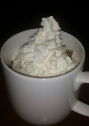 A picture of Coffee Cake in a Mug.