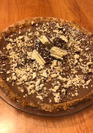 A picture of Torta de Brigadeiro / Brazilian Chocolate Pie.