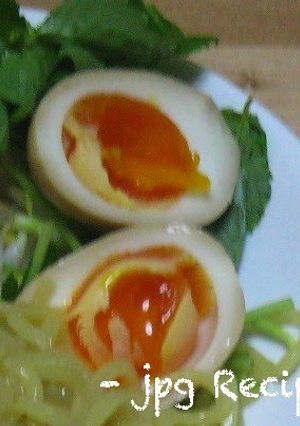 A picture of Soft-Boiled Eggs (Marinated) for Your Ramen Noodles.