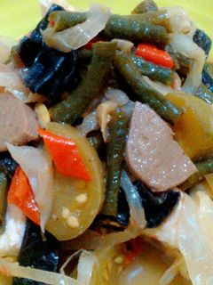 Foto resep Tumis asem baso jamur kacang panjang