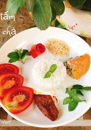 Hình của món Cơm sườn bì chả - Ăn dặm.