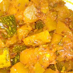 A picture of Kachhi keri wali kaddu ki sabji.