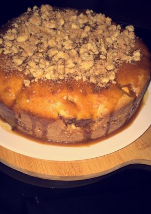 صورة لوصفة كيكة التفاح المقرمشة
