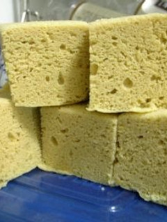 A picture of Steamed Okara Powder Bread with Microwave.