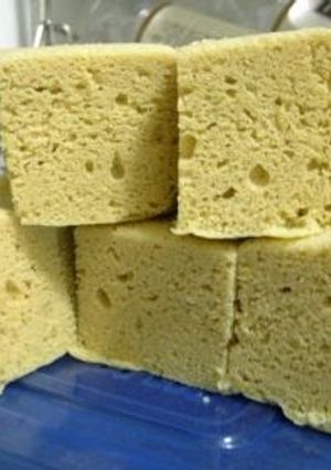 A picture of Steamed Okara Powder Bread with Microwave.
